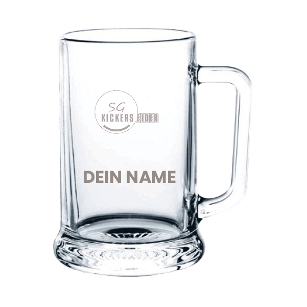 Bierkrug aus Glas
